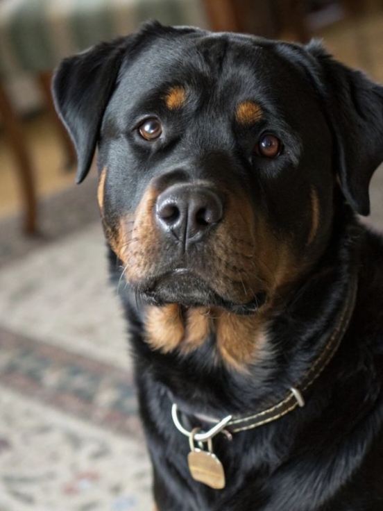 Adult Rottweiler profile illustrating rottweiler dog health problems owners should track